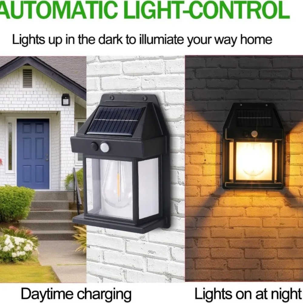 1 PC Solar LED Wall Lamp Water - Outdoor Yard Lighting Fixtures reseña y precio