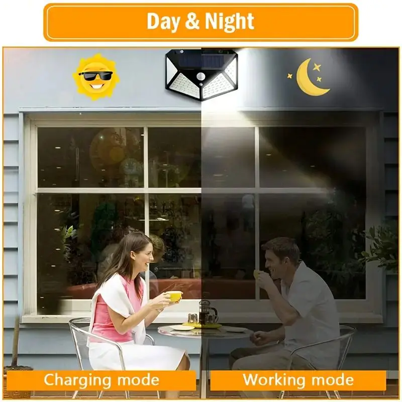 100LED Outdoor Solar Garden Li - Outdoor Lighting On Fence reseña y precio