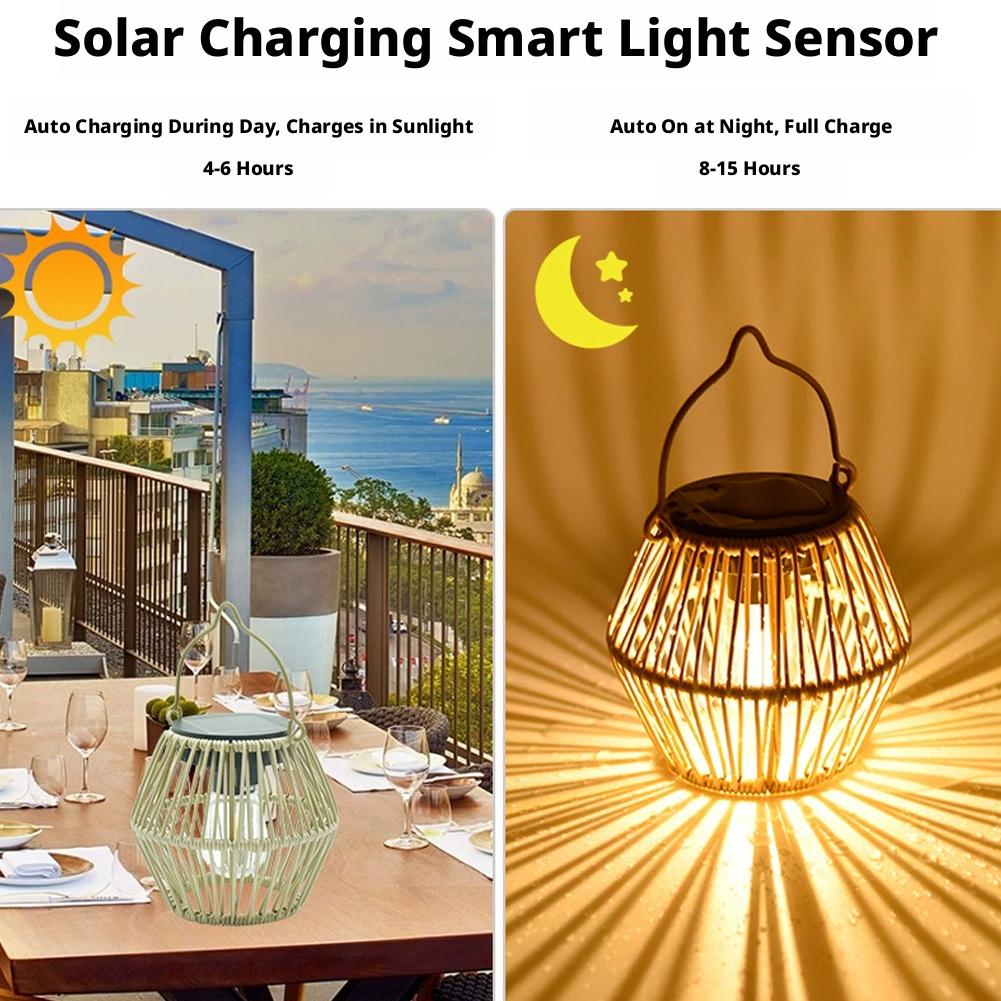 IP65 Waterproof Solar Rattan L - Outdoor Lighting For Backyard reseña y precio