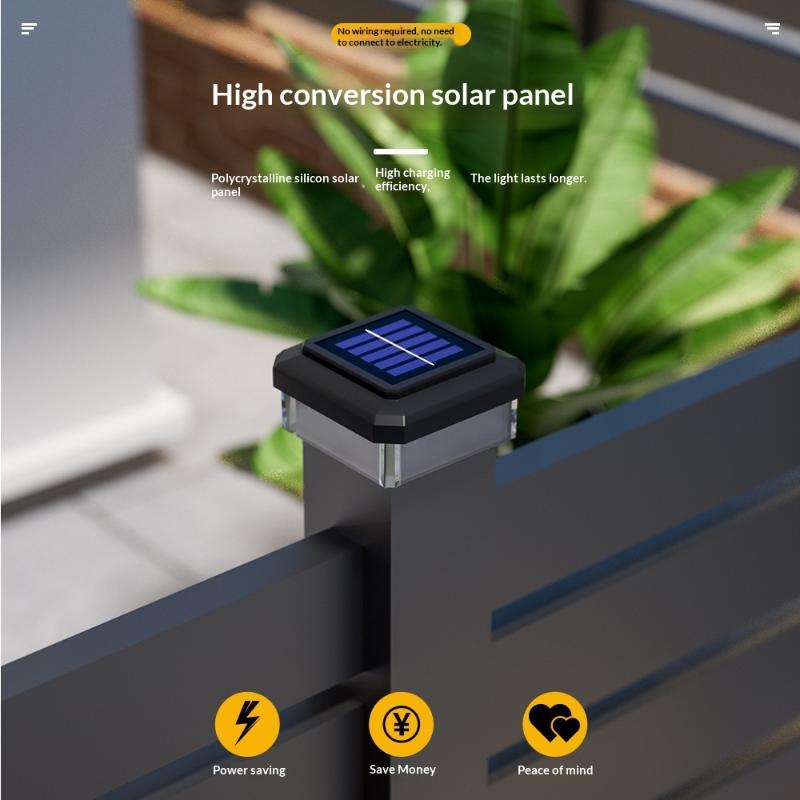 Solar LED Post Cap Light for O - Outdoor Lighting On Fence reseña y precio