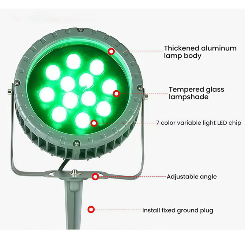 RGB LED Lamp Outdoor Exterior  - Outdoor Lighting Ground Fixtures reseña y precio