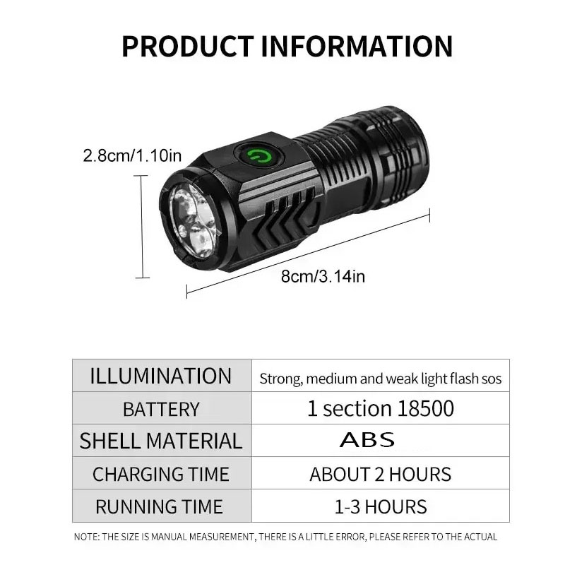 Mini 3LED Flashlight With Pen  - Outdoor Lighting Bollards reseña y precio
