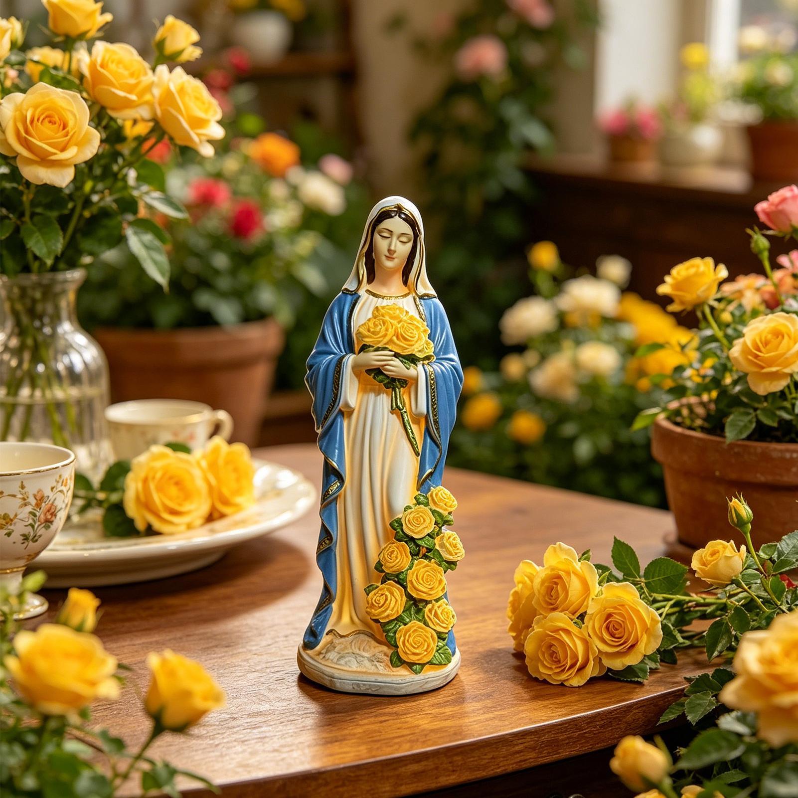 Solar Virgin Mary Statue Outdo - Outdoor Lighting For Backyard reseña y precio