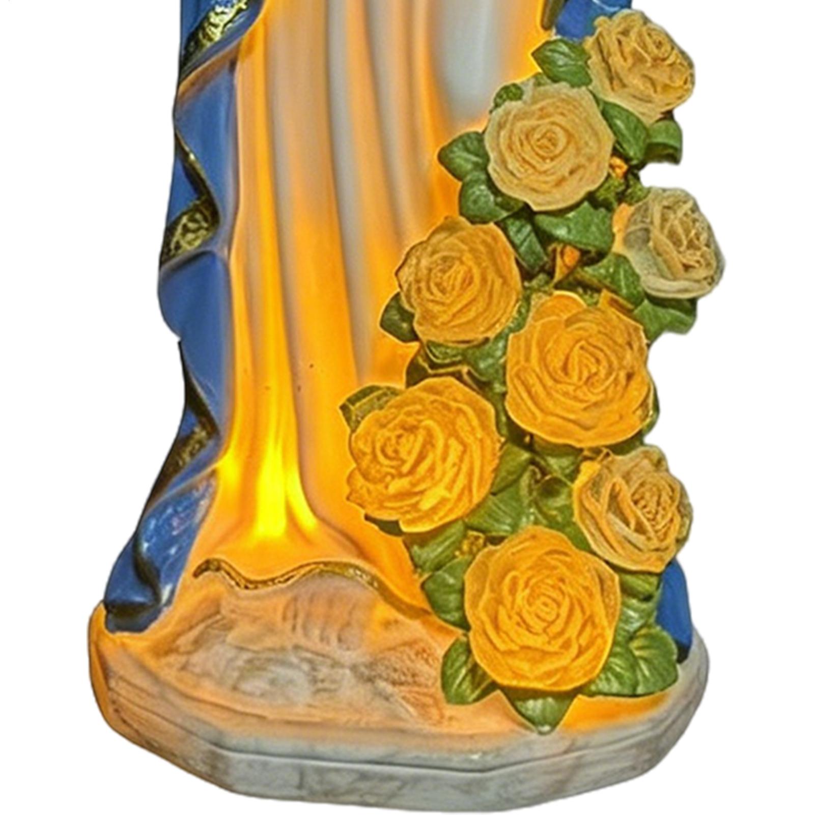 Solar Virgin Mary Statue Outdo - Outdoor Lighting For Backyard reseña y precio