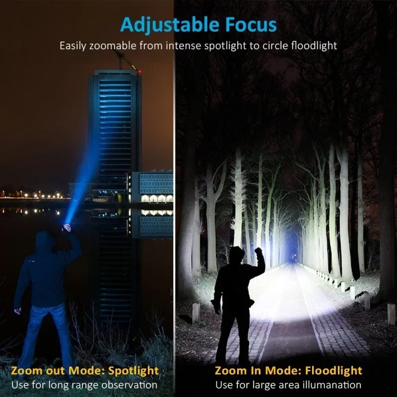 T6 LED Rechargeable Flashlight - Outdoor Lighting Lumen reseña y precio