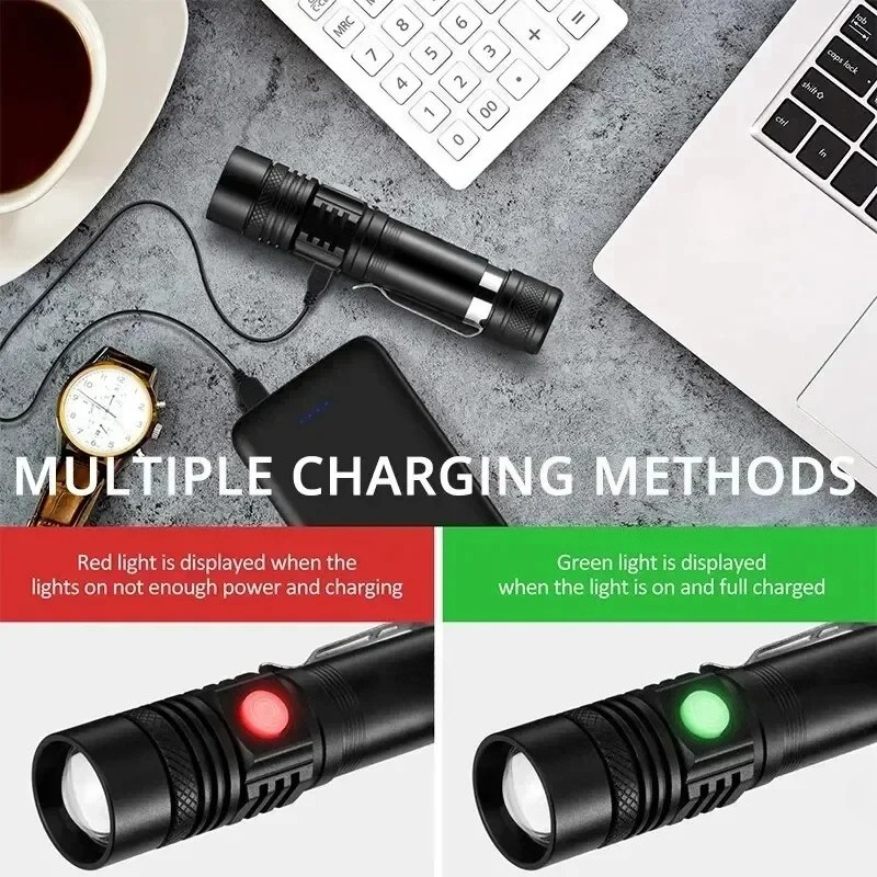 T6 LED Rechargeable Flashlight - Outdoor Lighting Lumen reseña y precio