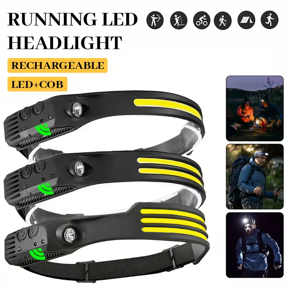 COB LED Induction Headlamp USB - Outdoor Lighting Bollards reseña y precio