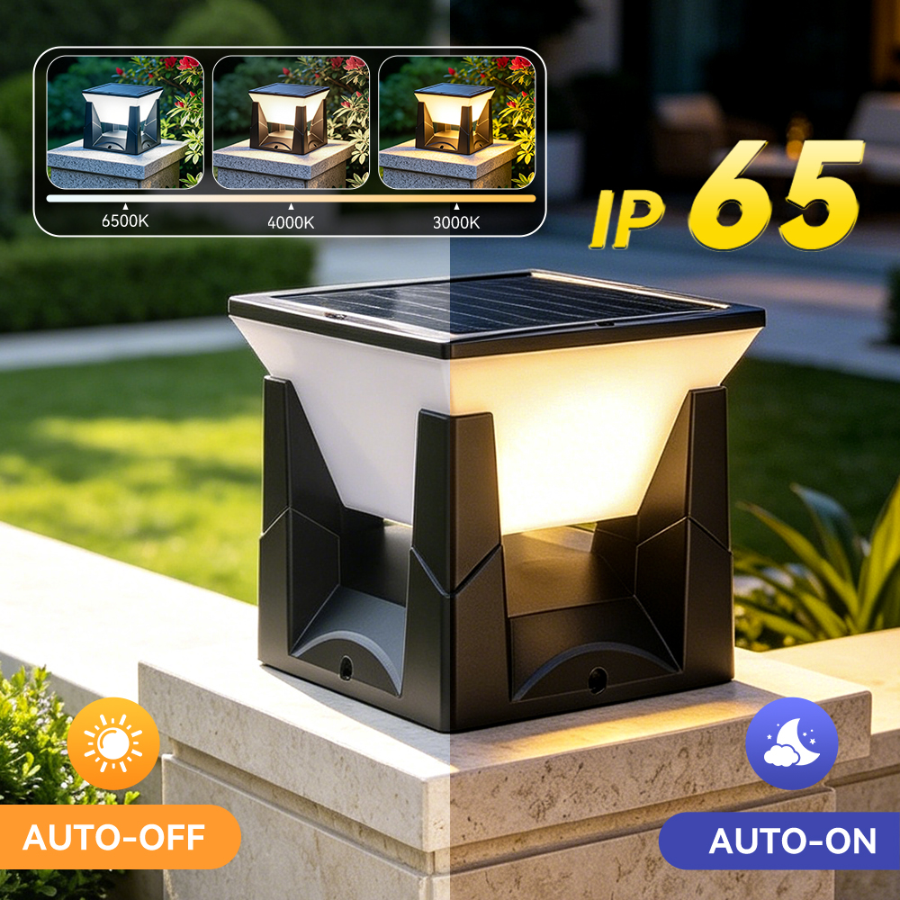 Waterproof LED Solar Pillar La - Outdoor Lighting On Fence reseña y precio
