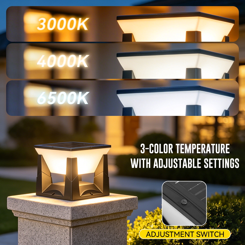 Waterproof LED Solar Pillar La - Outdoor Lighting On Fence reseña y precio