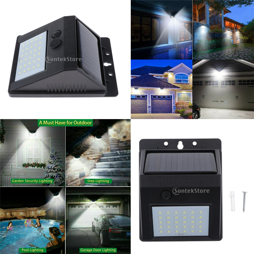 Outdoor Solar Powered LED Wall - Outdoor Yard Lighting Fixtures reseña y precio