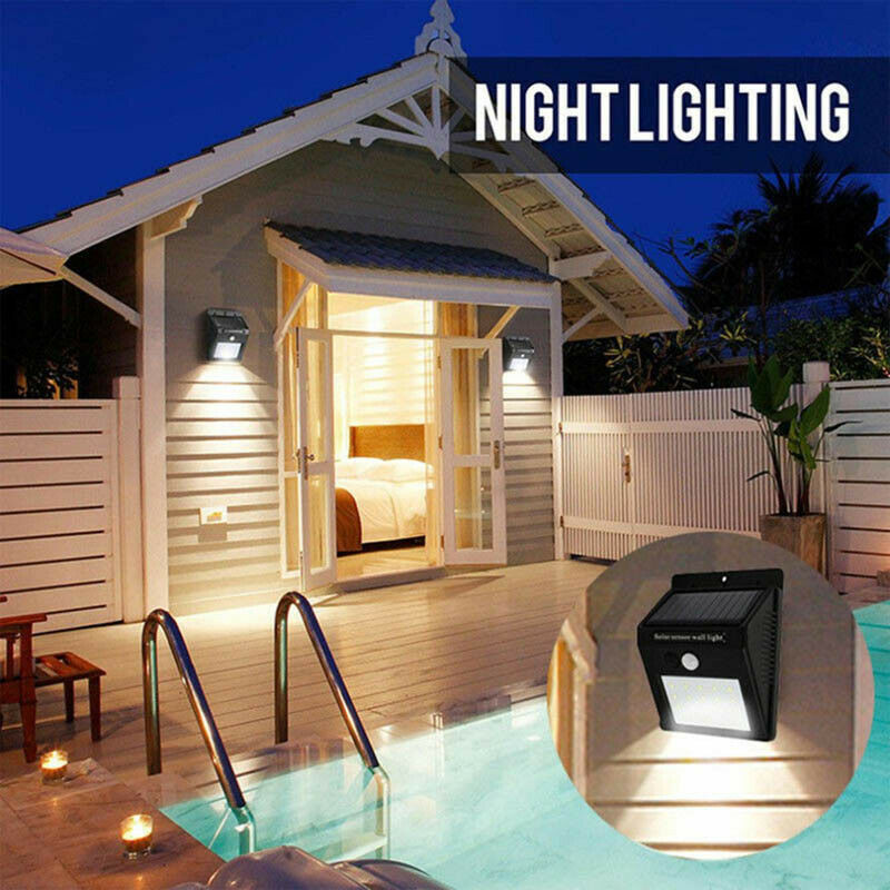 Outdoor Solar Powered LED Wall - Outdoor Yard Lighting Fixtures reseña y precio